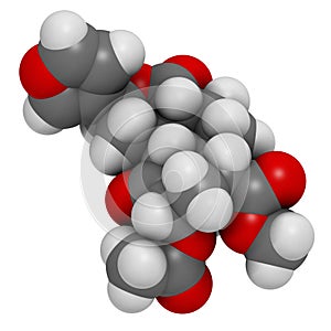 Salvinorin A entheogen molecule. Psychotropic molecule from Salvia divinorum. photo