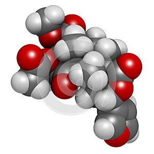 Salvinorin A entheogen molecule. Psychotropic molecule from Salvia divinorum. photo