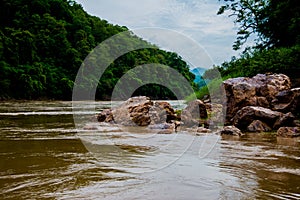 Salween river nature background