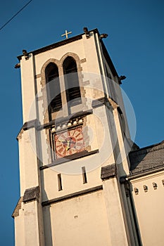 Salzburg AndrÃ¤kirche, detail of a tower of the church