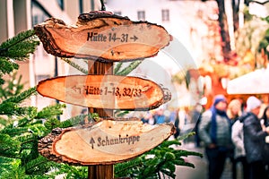 Salzburg, Austria. Christkindlmarkt, the Salzburger Advent, december winter celebration photo