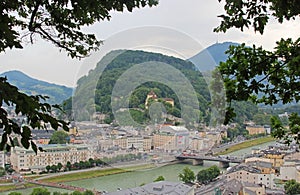 Salzburg, Austria, view to the Kapuzinerberg