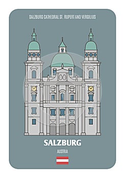 Salzburg Cathedral St. Rupert and Vergilius, Austria. Architectural symbols of European cities photo