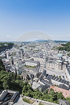 Salzburg general view from Salzburg Fortress (Festung Hohenzalsb