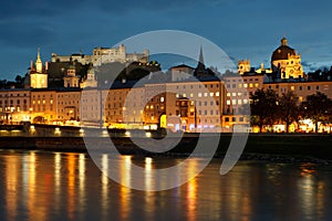 Salzburg night panorama