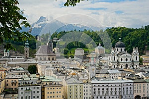 Salzburg old city and Untersberg