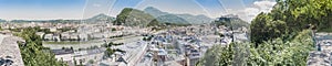 Salzburg skyline from the Monchsberg viewpoint, Austria