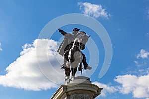 Sam Houston on his horse at Hermann Park, Houston Texas USA