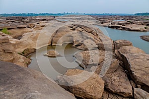 Sam Phan Bok canyon of Mae Khong river