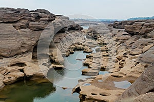 Sam Phan Bok canyon of Mae Khong river