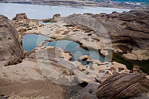 Sam Phan Bok canyon of Mae Khong river