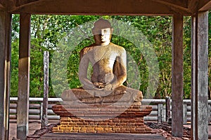Samadhi Buddha statue at MahamevnÄwa Park in Anuradhapura