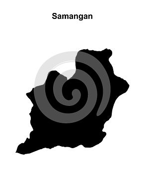 Samangan outline map