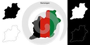 Samangan outline map