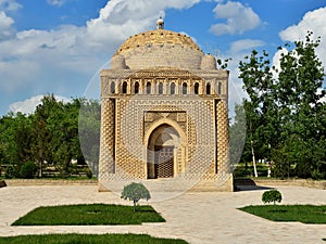 The Samanid Mausoleum in Bukhara, Uzbekistan