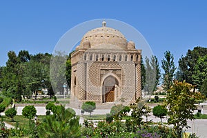 The Samanid mausoleum is located in the historical urban nucleus of the city of Bukhara. photo