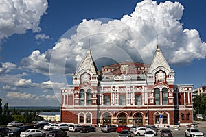 The Samara Academic Drama Theater of M. Gorky at Chapayev Square. The theater was built in 1888.