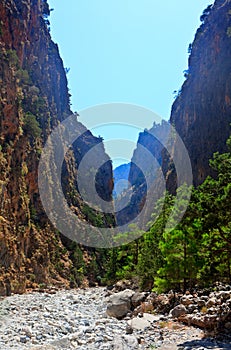 Samaria Gorge Canyon, Crete, Greece