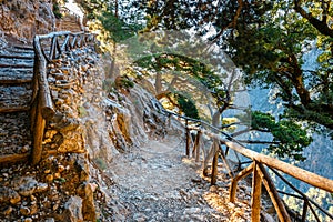 Samaria Gorge in central Crete