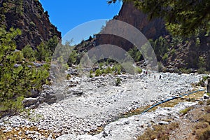 Samaria gorge at Crete island photo