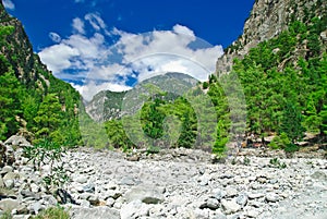 Samaria Gorge. Greece, Crete, White Mountains