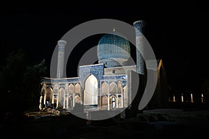 Samarkand landmark. Gur Emir Mausoleum in Samarkand, Uzbekistan tomb of Amir Timur Tamerlan. Mausoleum of Asian