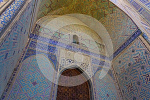 Samarkand, Uzbekistan - September 27, 2023 : Bibi-Khanym Mosque.