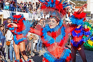 Samba dancers in Ala Section, in the Brazilian Carnaval