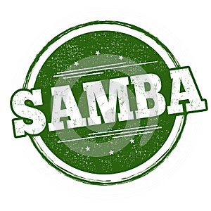 Samba grunge rubber stamp