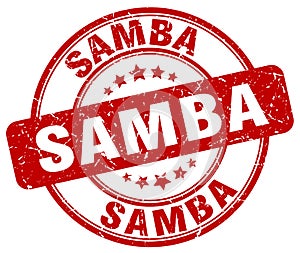 samba red stamp