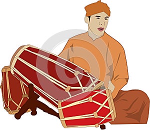 Samba Sunda Flat Illustration Vector photo