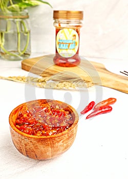 Sambal bawang or onion sauce photo