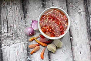 Sambal Bawang Or Spicy Onion Sauce photo