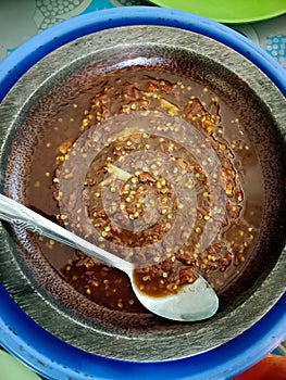 sambal ulek with special shrimp paste