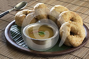 Sambar vada a south Indian food