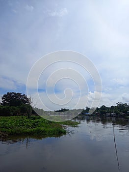 Sambas river this morning photo