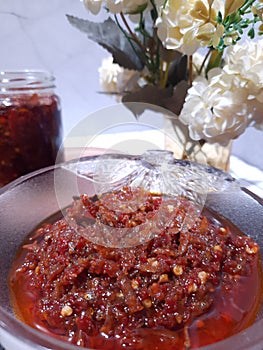 Sambel is a chili preparation that is popular  with the indoesian people