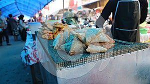 Sambusa sold at the Ramadan market in Polewali Mandar photo