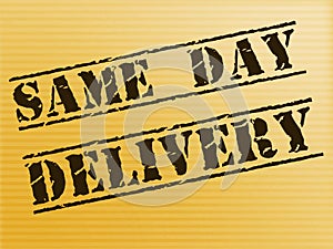 Same-day delivery means 24-hour Express service - 3d illustration