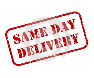 Same Day Delivery Rubber Stamp Vector photo