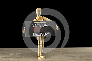 Same day delivery sign