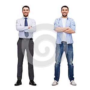 Same man in different style clothes photo