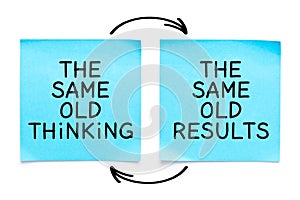 The Same Old Thinking The Same Old Results Quote photo