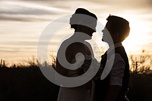 Same Sex Couple at Sunset