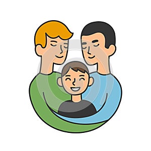 Same sex parents illustration