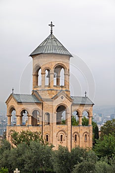 Sameba Holy Trinity Cathedral Complex Bell Tower In Tbilisi