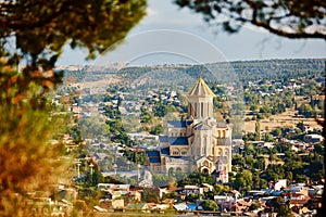 Sameba orthodox church cathedral in Tbilisi photo