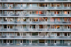 sameness, similarity of modern residential high-rise buildings photo