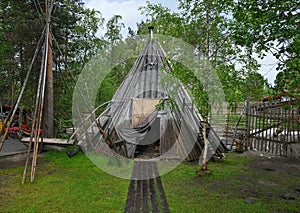 The Sami dwelling in the north of Russia