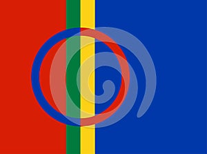 Sami people flag illustration.